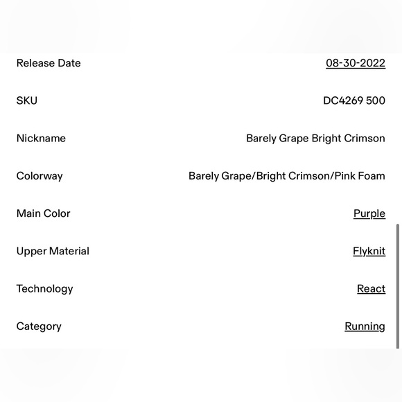 2022 Wmns React Escape Run Flyknit 'Barely Grape Bright Crimson' size 7 - Picture 2 of 16